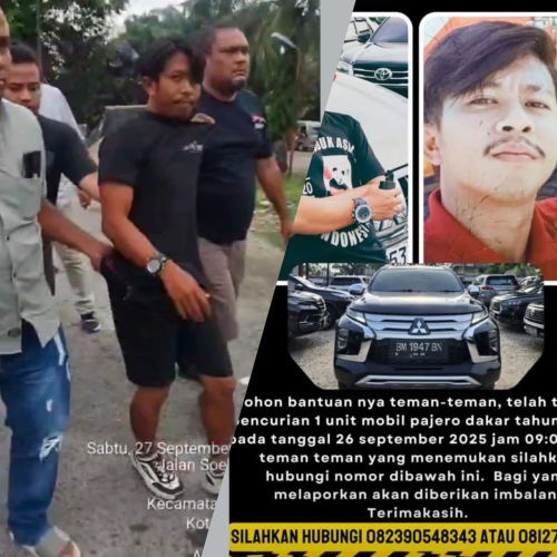 Drama Penangkapan Pria Diduga Larikan Pajero, Polisi Amankan di Tebing Tinggi