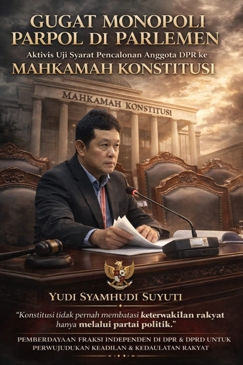 Soroti Dominasi Partai Politik di Parlemen, Aktivis Uji Syarat Pencalonan Anggota DPR ke MK