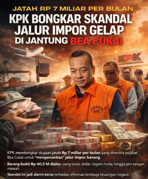 Jatah Rp7 Miliar per Bulan: KPK Bongkar Skandal Jalur Impor Gelap di Jantung Bea Cukai