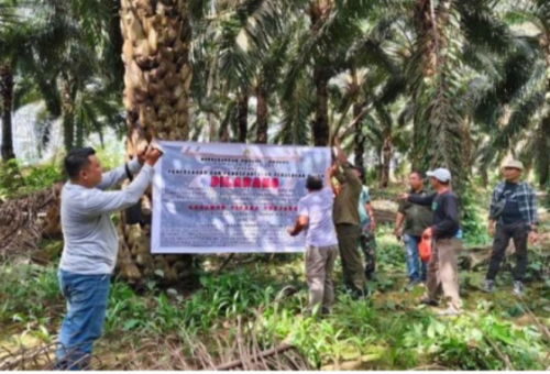 Diduga Garap Ribuan Hektare Hutan Lindung, PT ALM Disegel KPH Ketapang Selatan