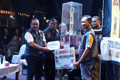Alam Cahayo Tuah Nagoghi Juara I Pacu Jalur HUT Kuansing, Bupati Suhardiman: Selamat Kepada Pemenang