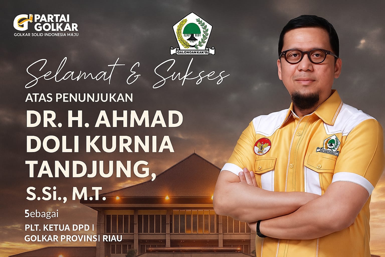 Langkah Dingin Doli Kurnia: Golkar Riau Ganti Nahkoda, Syamsuar Tersingkir