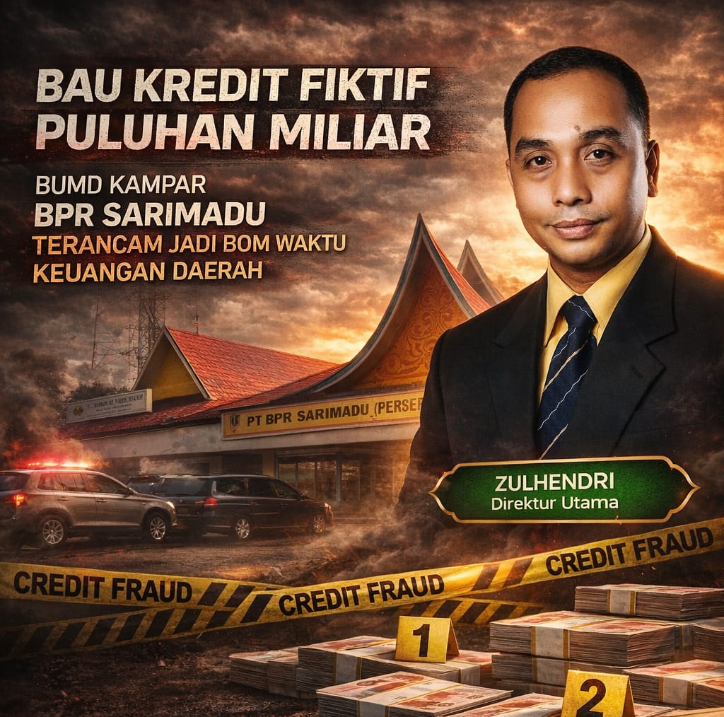 Bau Kredit Fiktif Puluhan Miliar, BUMD Kampar BPR Sarimadu Terancam Jadi Bom Waktu Keuangan Daerah