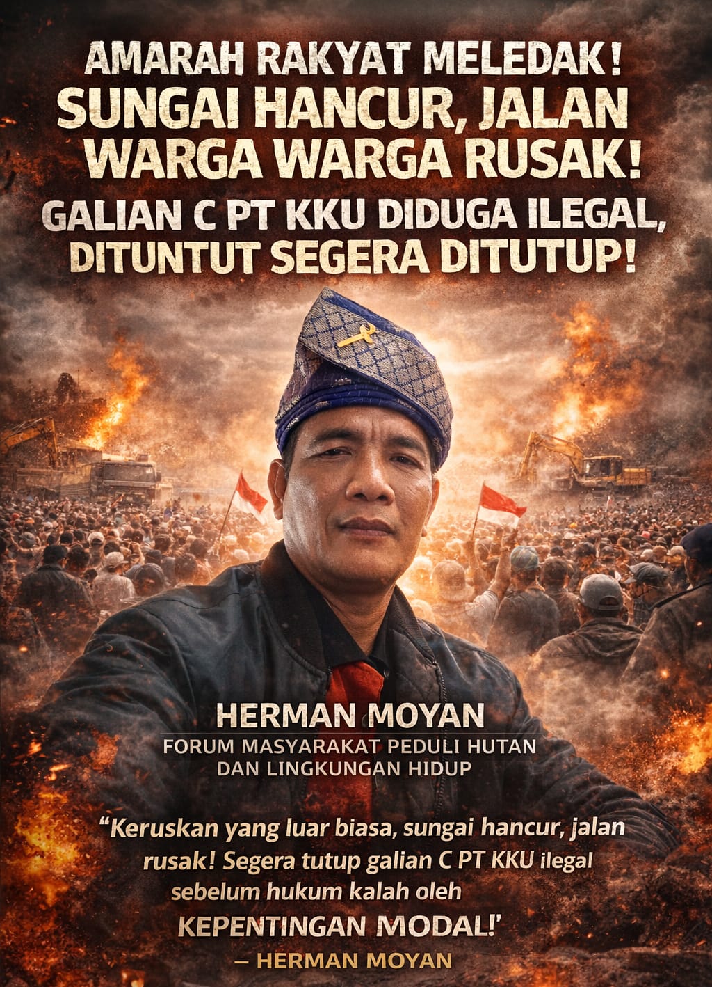 Sungai Hancur, Jalan Warga Rusak: Amarah Rakyat Sungai Jalau Meledak, Galian C PT KKU Diduga Ilegal Dituntut Ditutup