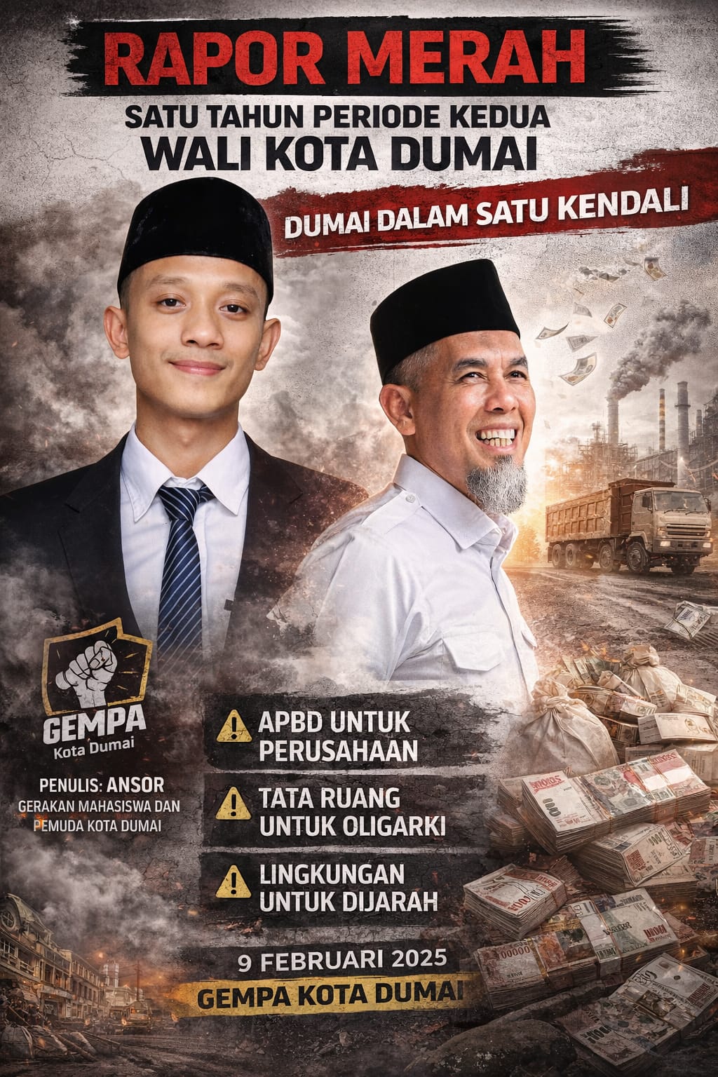 Rapor Merah Satu Tahun Periode Kedua Wali Kota Dumai