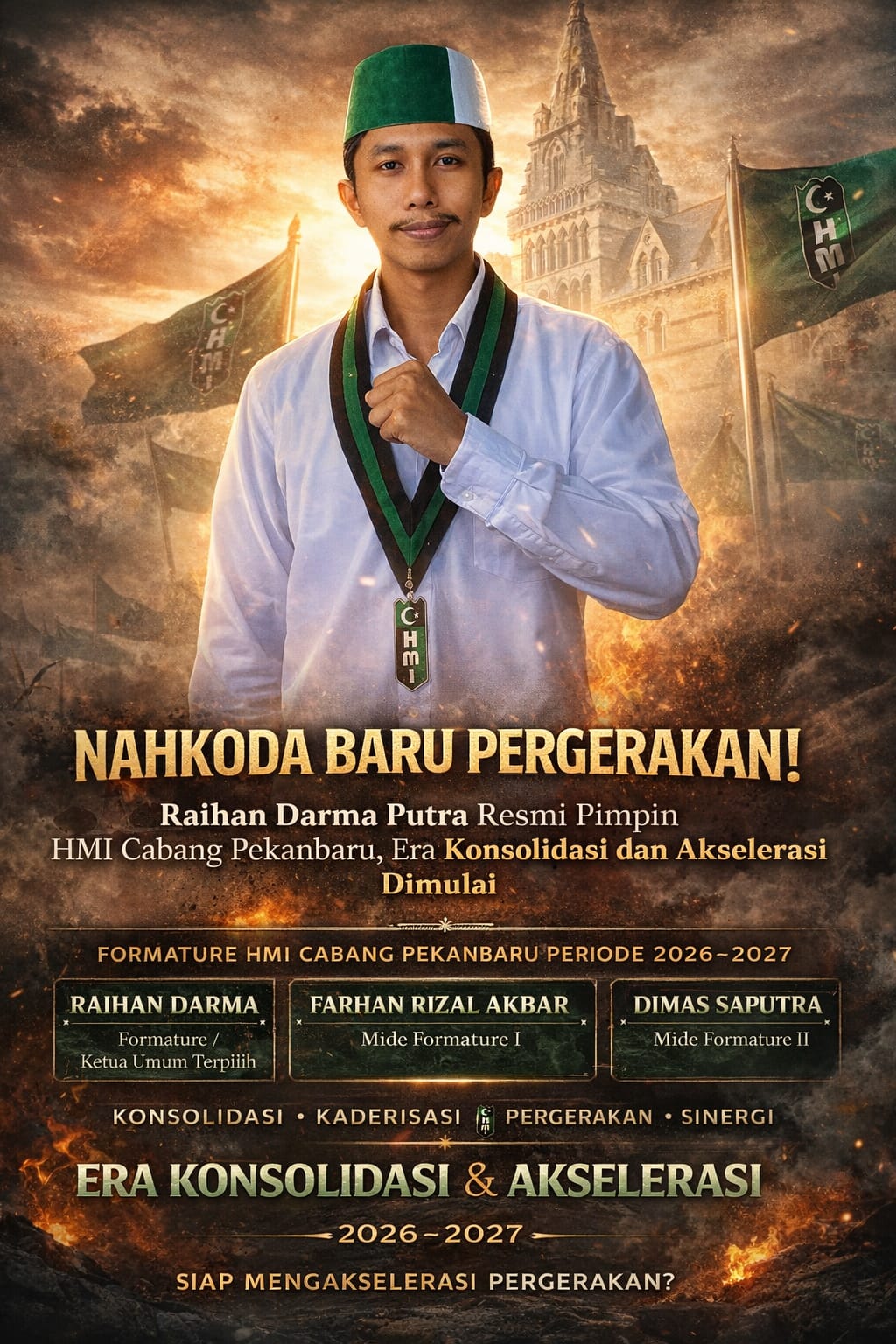 Raihan Darma Putra Resmi Pimpin HMI Cabang Pekanbaru, Era Konsolidasi dan Akselerasi Dimulai