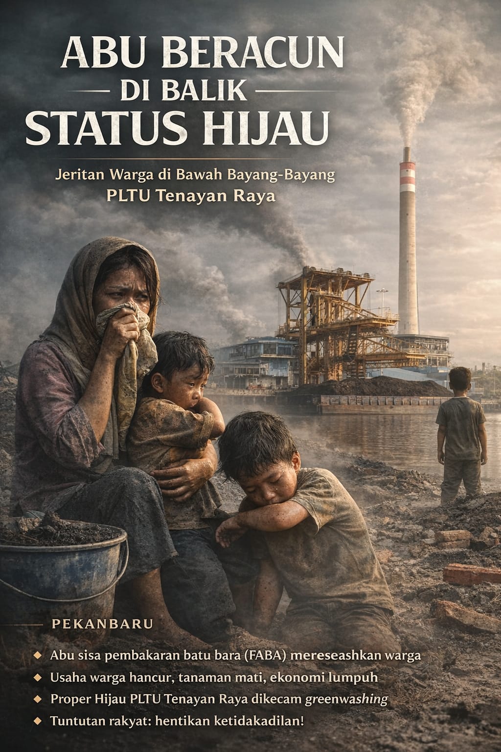 Abu Beracun di Balik Status Hijau: Jeritan Warga di Bawah Bayang-Bayang PLTU Tenayan Raya