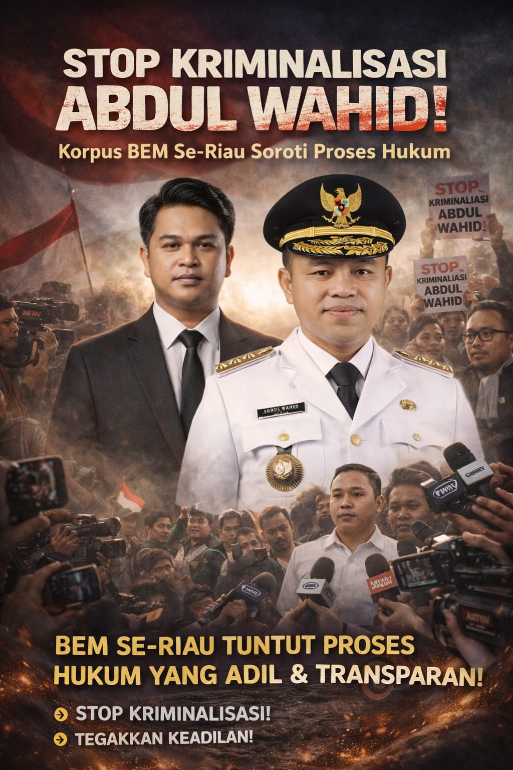 Stop Kriminalisasi Abdul Wahid! BEM Se-Riau Soroti Konsistensi Proses Hukum