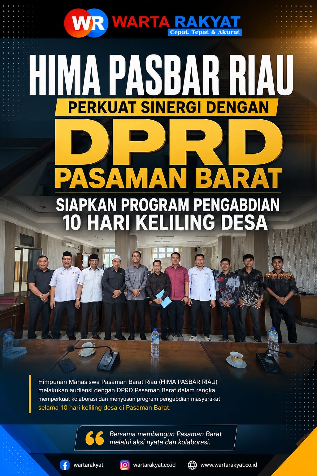HIMA PASBAR RIAU Perkuat Sinergi dengan DPRD Pasaman Barat, Siapkan Program Pengabdian 10 Hari Keliling Desa